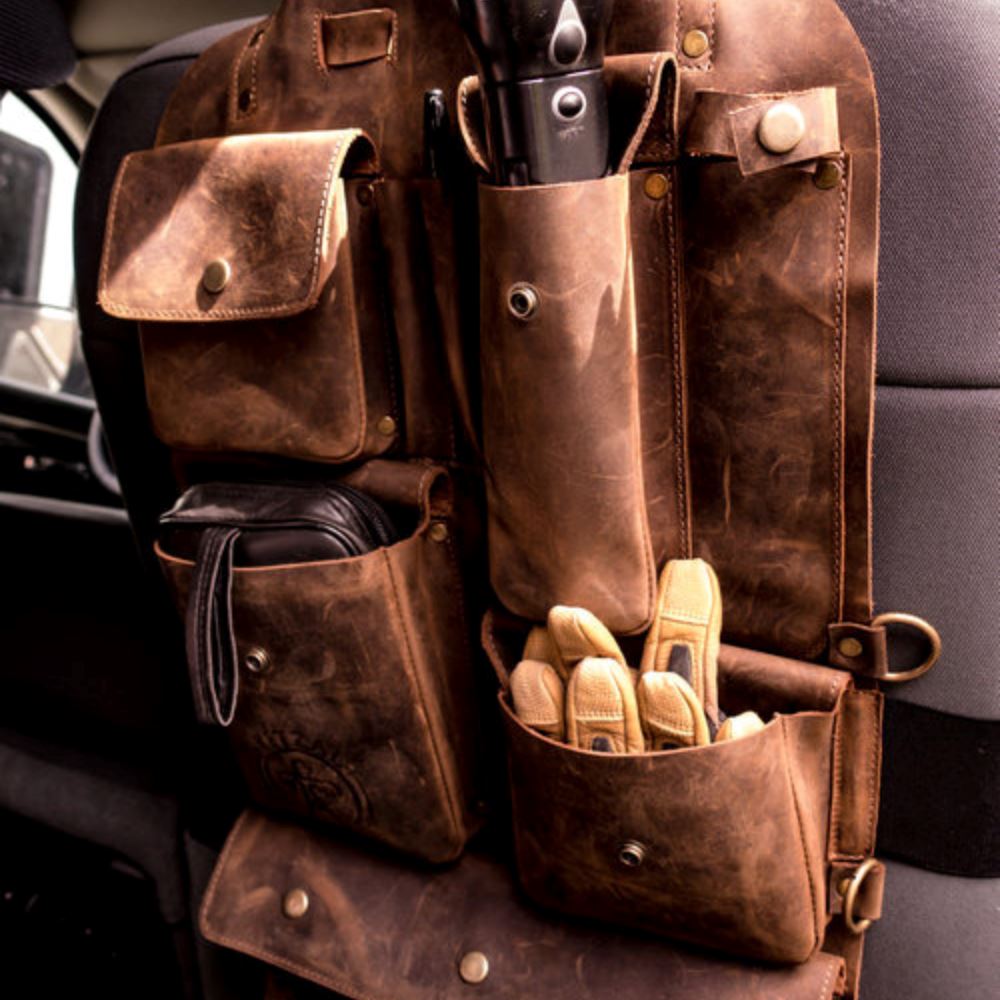 Handmade Leather Seat-Back Organizer | Ketzal