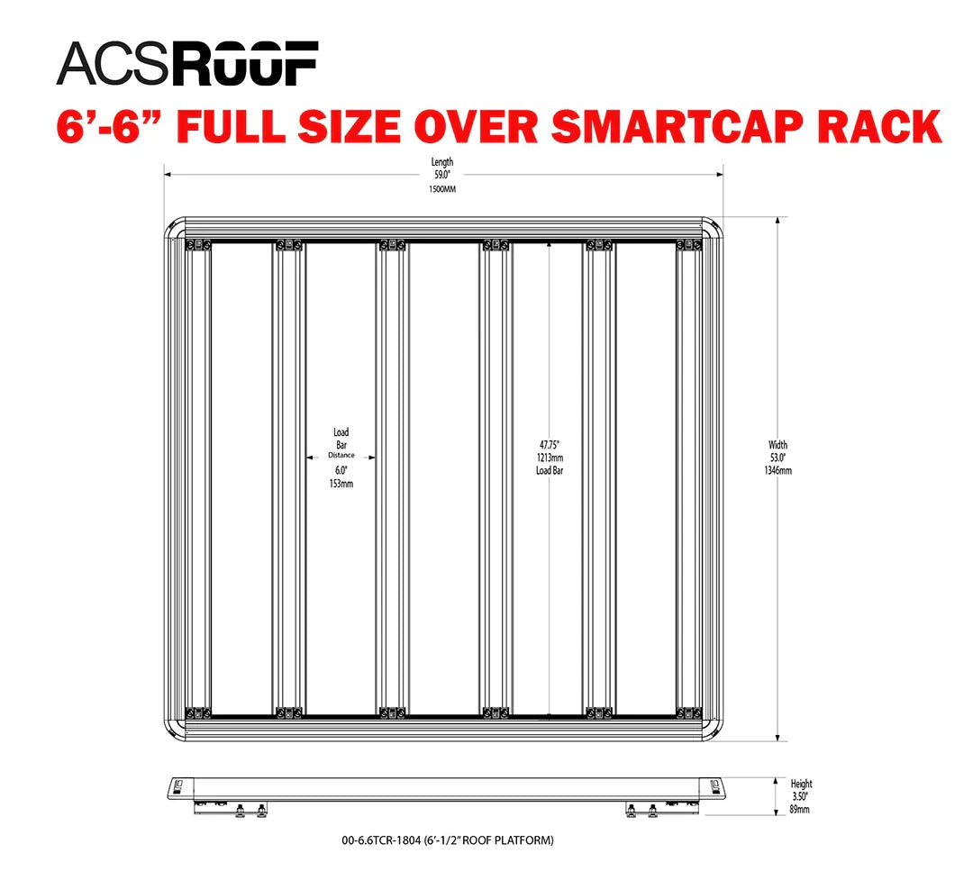 Leitner ACS ROOF 6'6" roof platform schematic