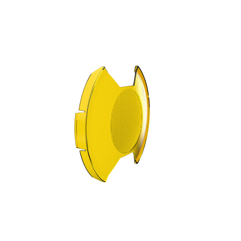 KC HiLiTES SlimLite 8in LED Light Shield SAE Driving - Selective Yellow (Shield Only), in use