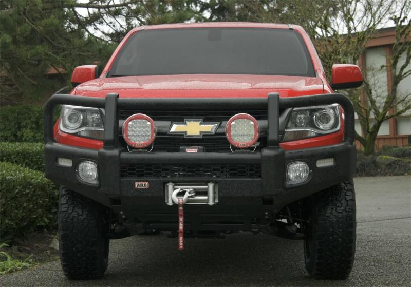 ARB Summit bull bar Chevrolet Colorado front straight-on view