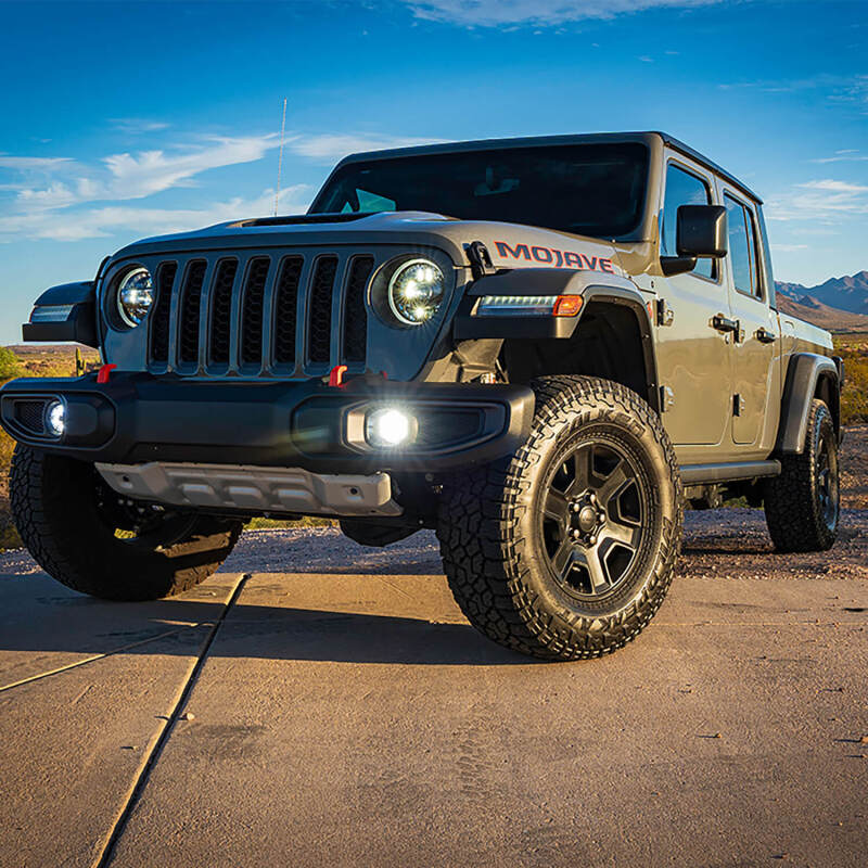 ARB SAE fog light kit powder-coated steel mounting bracket detail