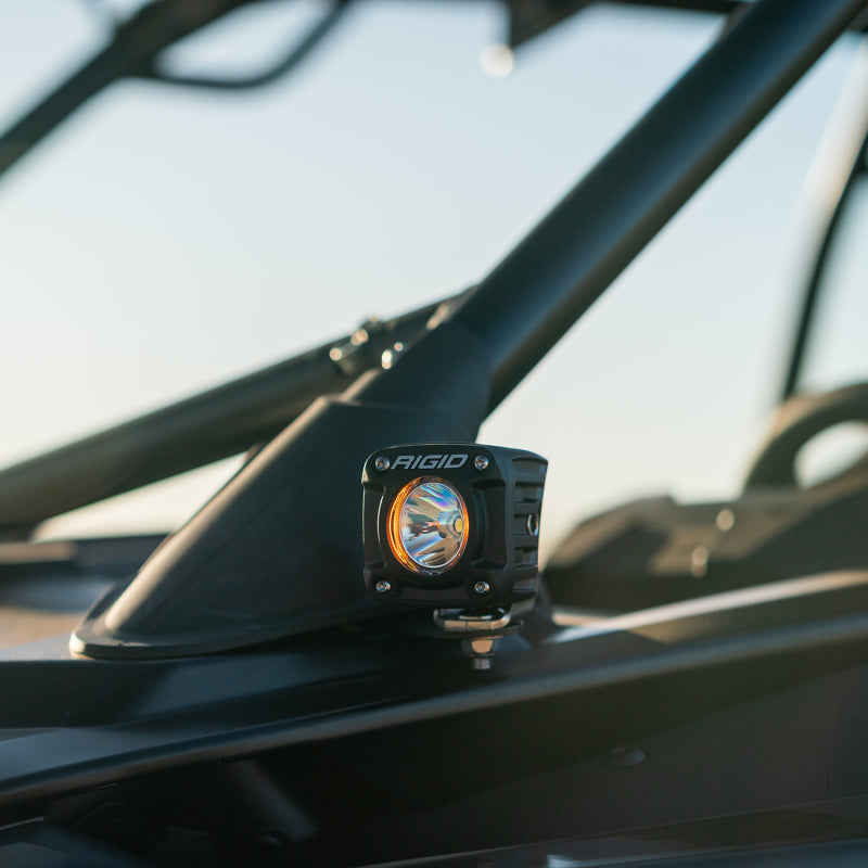 Rigid Revolve pod showing amber backlighting on Polaris RZR