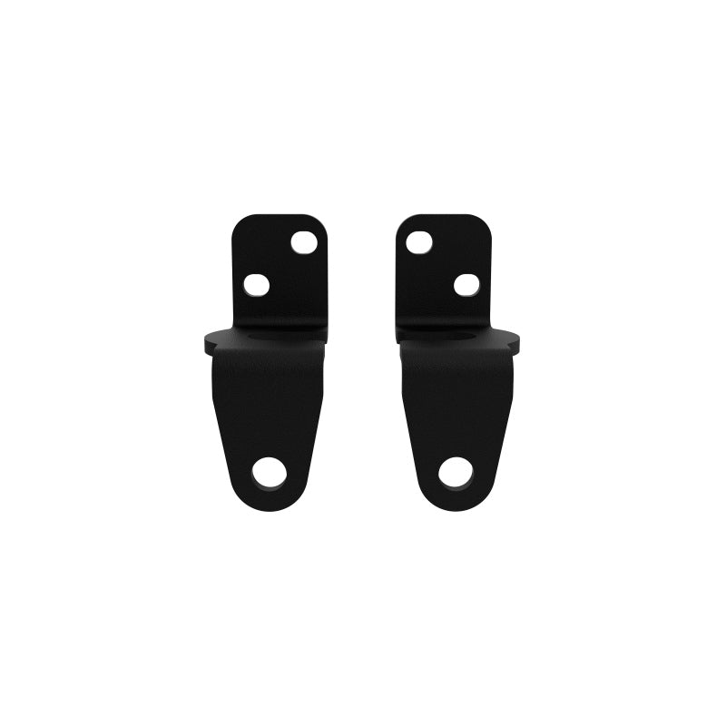 KC HiLiTES Platform One FE1 Side Roof Rack Light Mounts, shown with included parts