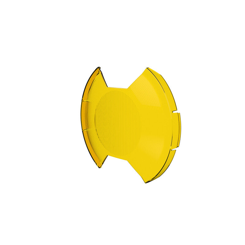 KC HiLiTES SlimLite 8in LED Light Shield SAE Driving - Selective Yellow (Shield Only), side view