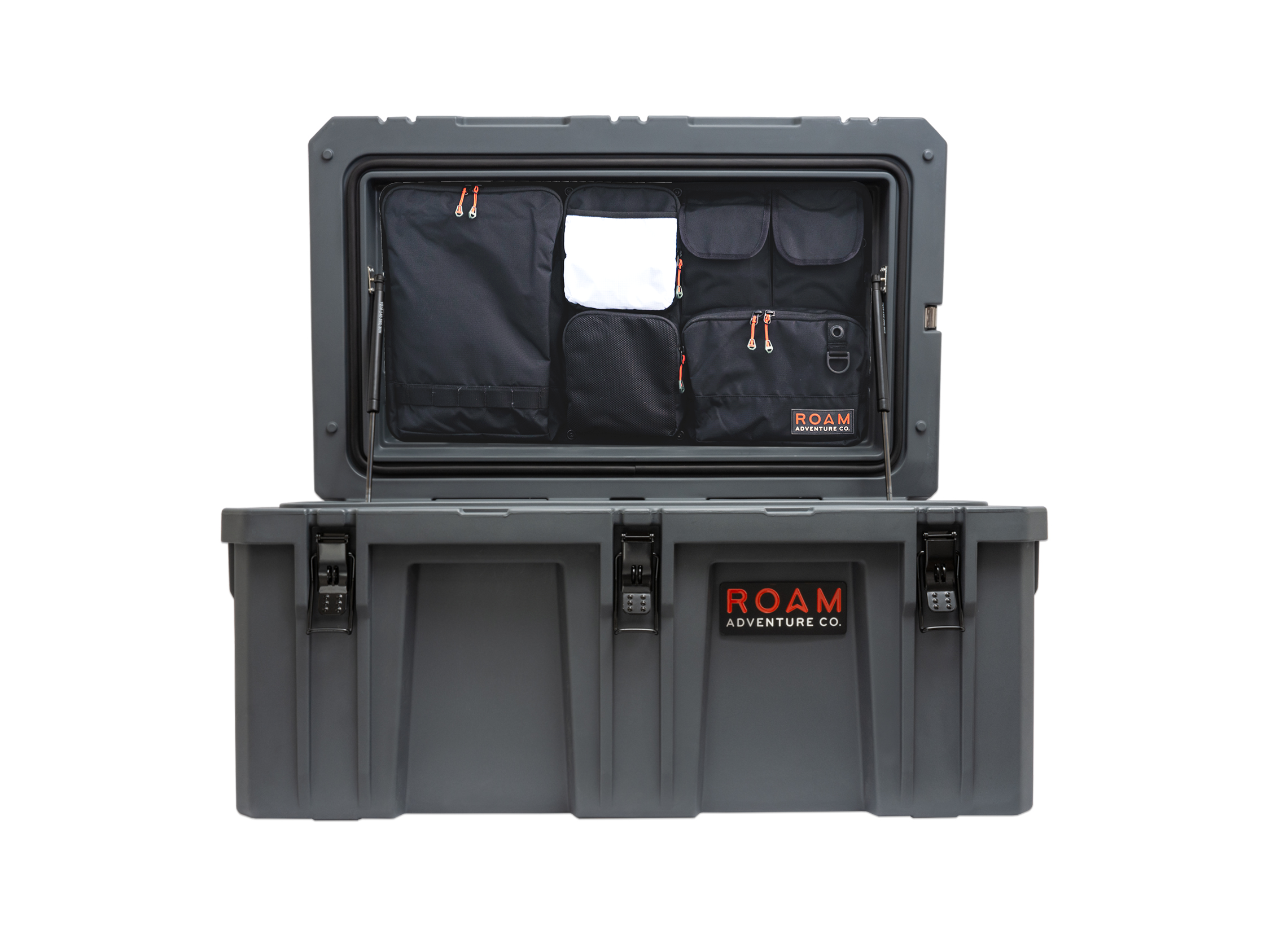 160L lid organizer fitted inside the lid of a ROAM Rugged Case