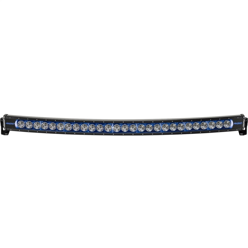 Rigid Radiance+ Curved 50in LED bar with RGBW color-changing backlight illuminated