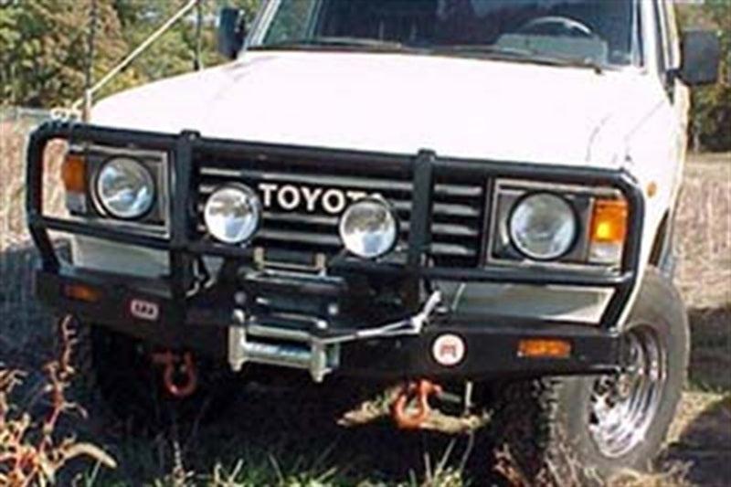 ARB Deluxe Dakar winch bumper for Land Cruiser 60 Series — side wing profile