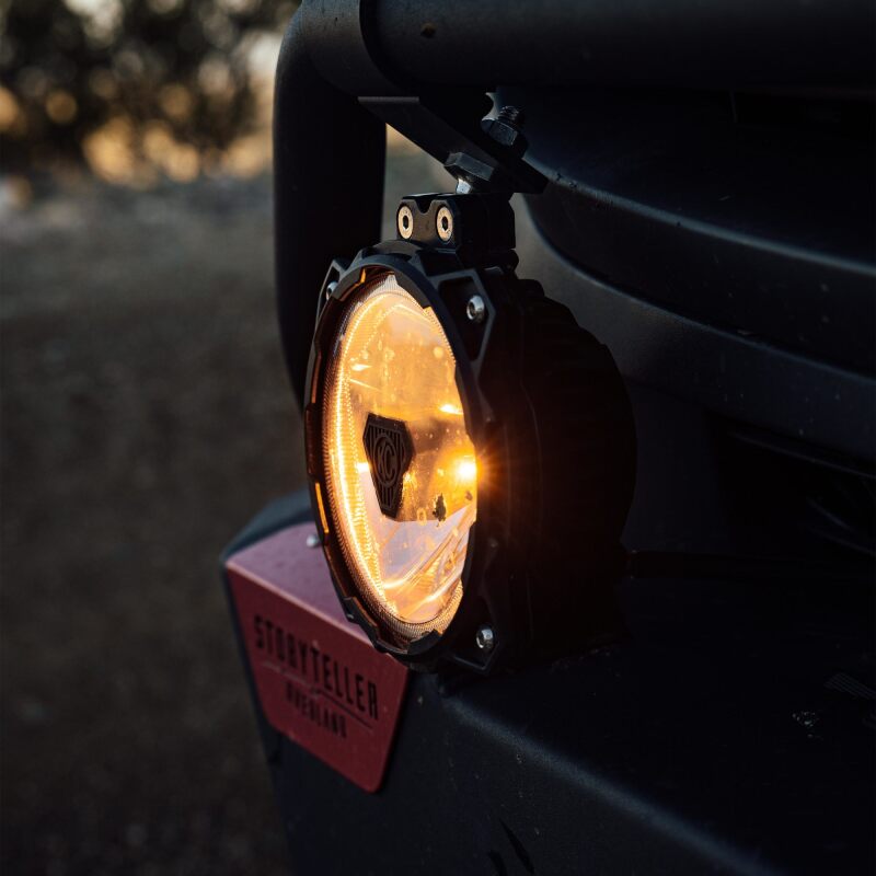 KC HiLiTES Gravity Titan LED 6" Single Light - SAE Driving Beam, mounted view
