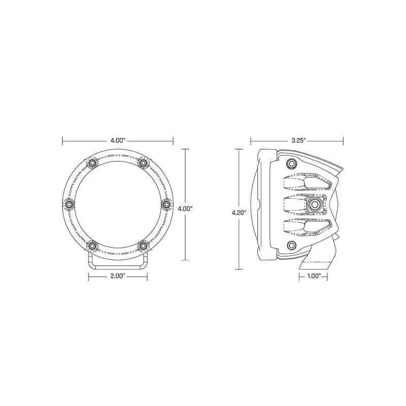 Stainless steel A-Pillar mounting bracket for RIGID lights on the 2022+ Toyota Tundra