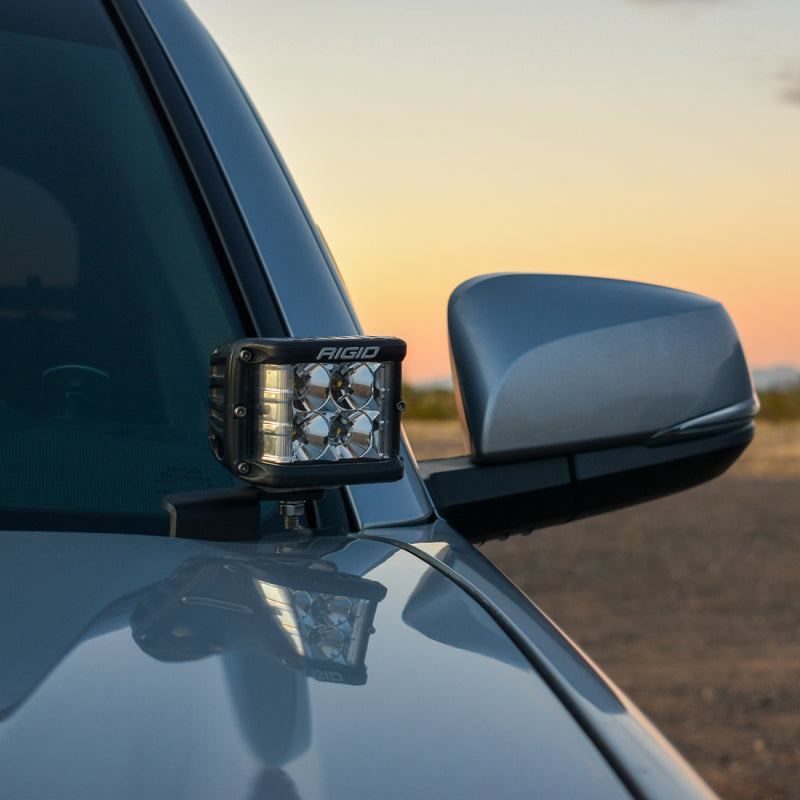 Rigid D-SS PRO flood LED pod for Toyota Tacoma A-pillar kit