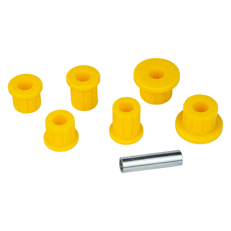 OME bushing kit, polyurethane and rubber bushes laid out