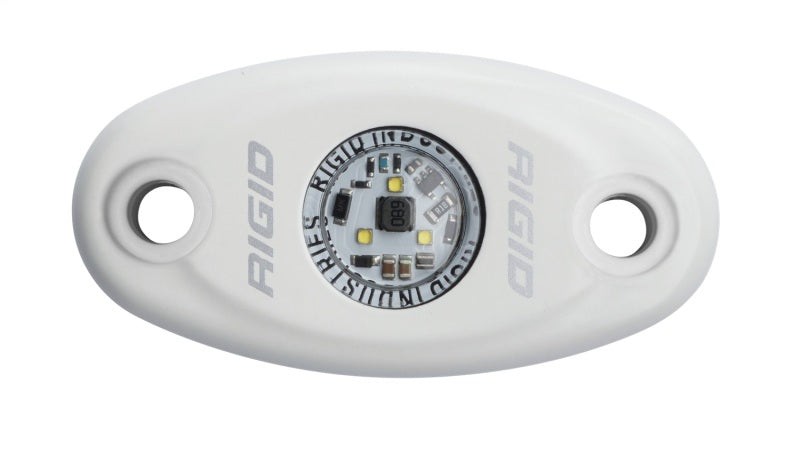 Rigid Industries A-Series cool white high-power LED accessory light, white housing — view 8