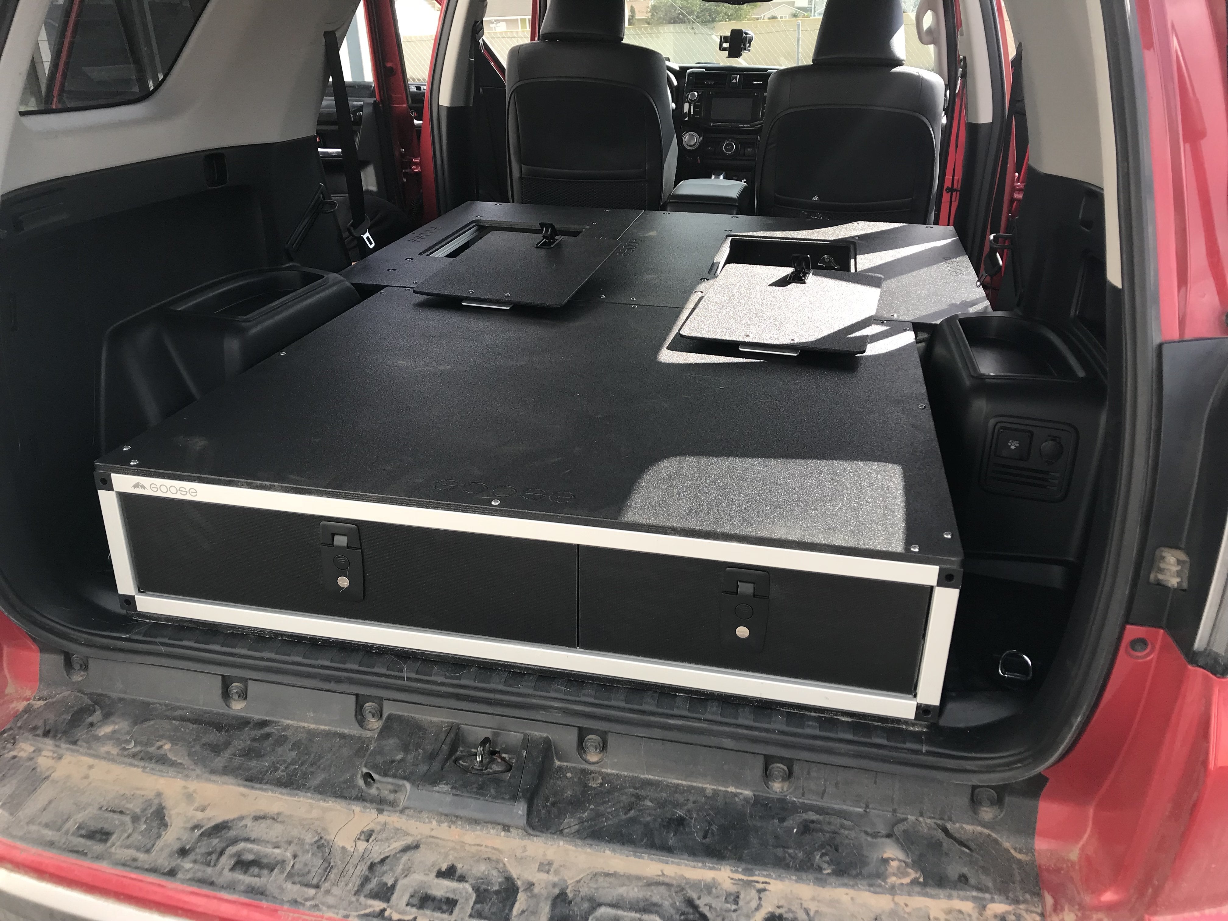 Stealth Sleep and Storage Package with Fitted Top Plate for Toyota 4Runner 2010-2024 5th Gen. Packages Goose Gear- Overland Kitted