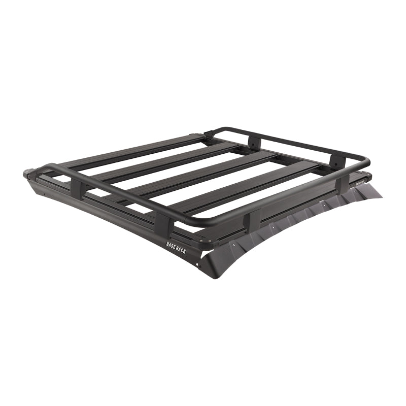 Close-up of ARB BASE Rack front 3/4 guard rail and dovetail extrusion