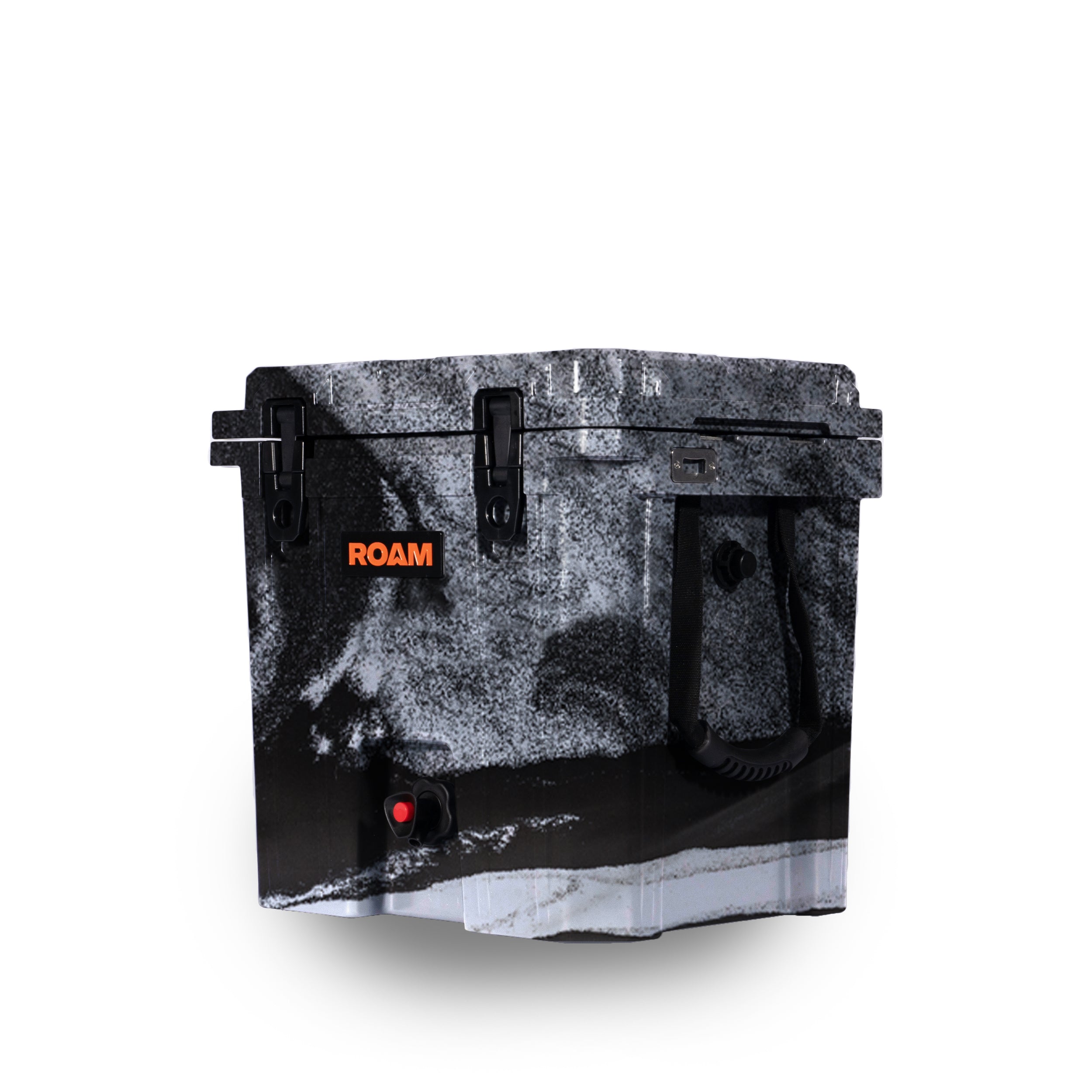 ROAM 20QT Rugged Drink Tank in White-Black Marble, three-quarter view