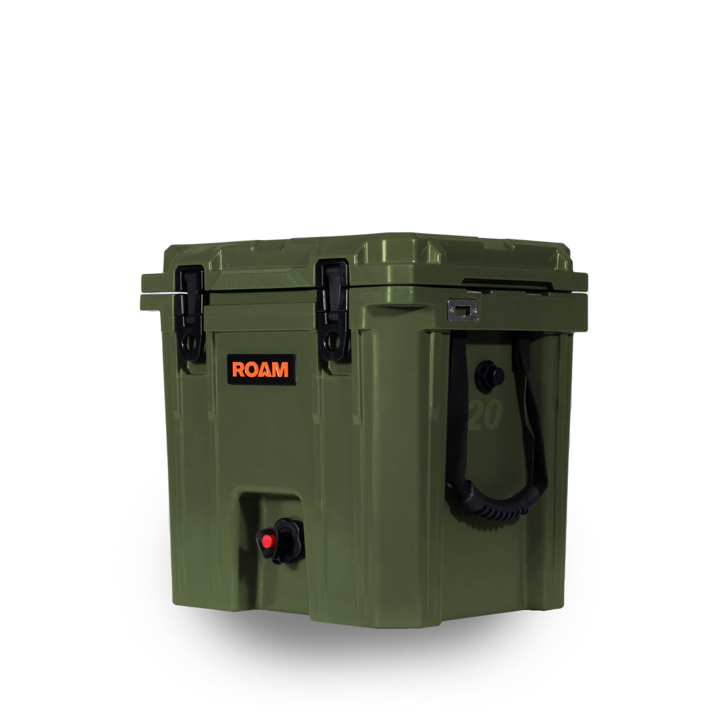 ROAM 20QT Rugged Drink Tank in OD Green, three-quarter view