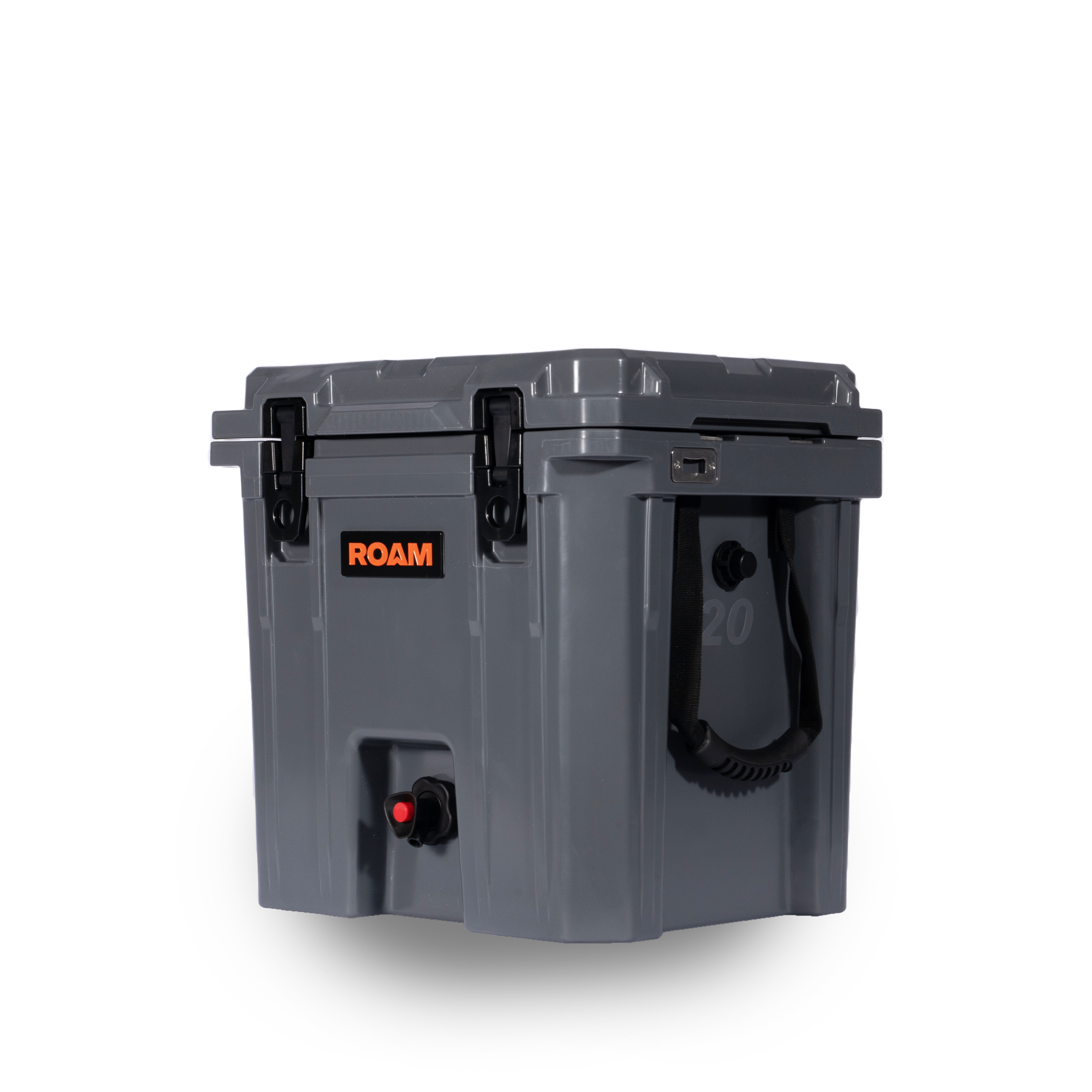 ROAM 20QT Rugged Drink Tank in Slate, three-quarter view