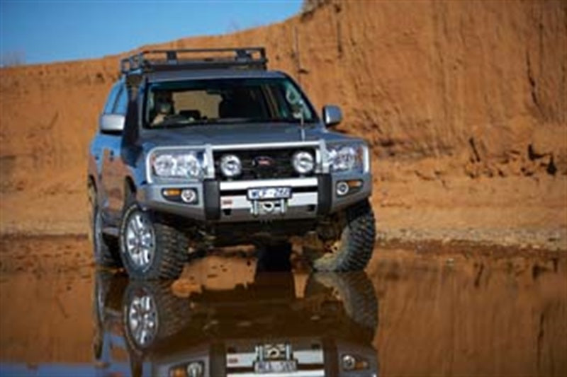 ARB Winch Bull Bar fitted to 2008-2011 Toyota Land Cruiser 200 Series, front angle