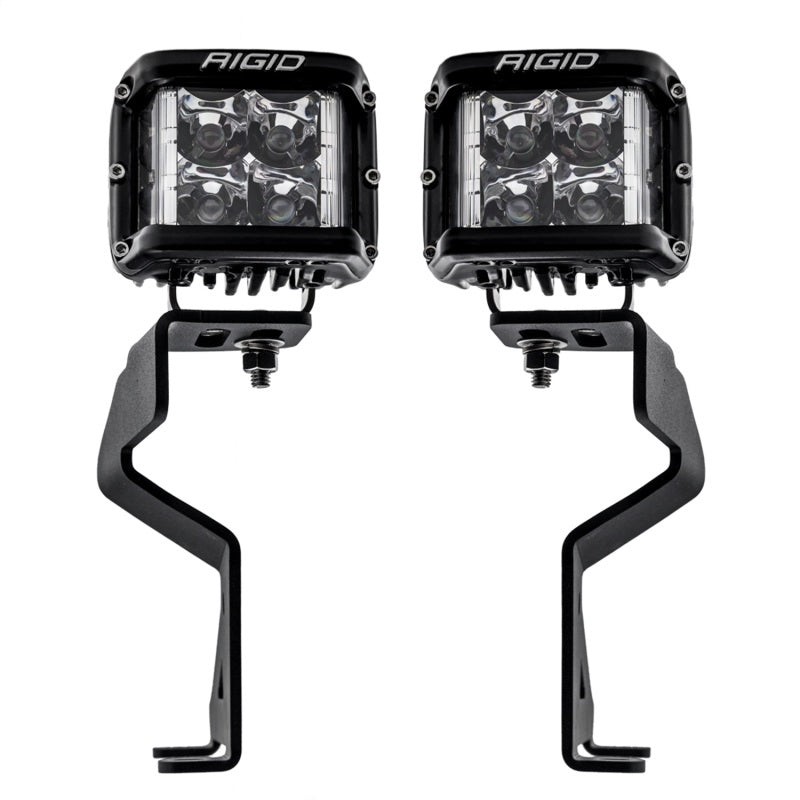 Rigid A-pillar D-SS light kit installed on a 2021+ Ford Raptor