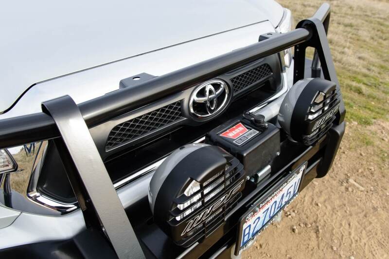 ARB Deluxe winch bumper for 2012-2015 Toyota Tacoma — wing and under-protection detail