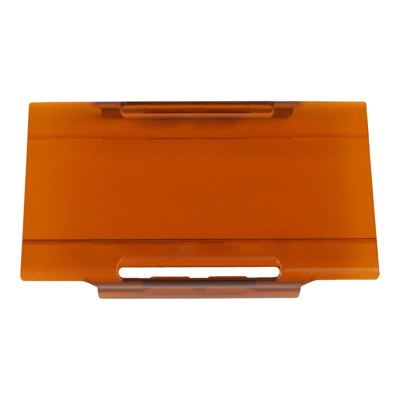 Amber PRO polycarbonate cover shown fitted to a RIGID E-Series LED light bar.
