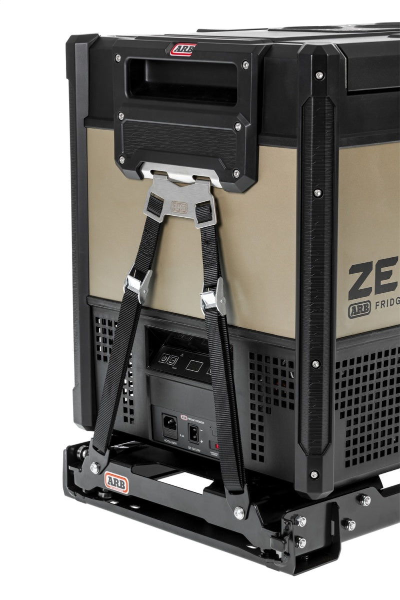 ARB Zero fridge tie-down fitted to fridge — view 4