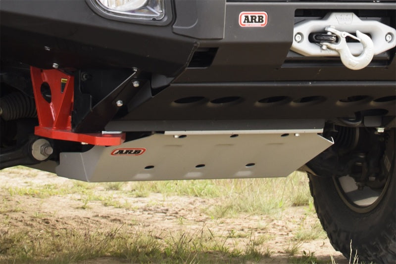ARB Colorado skid plate — mounting bracket detail