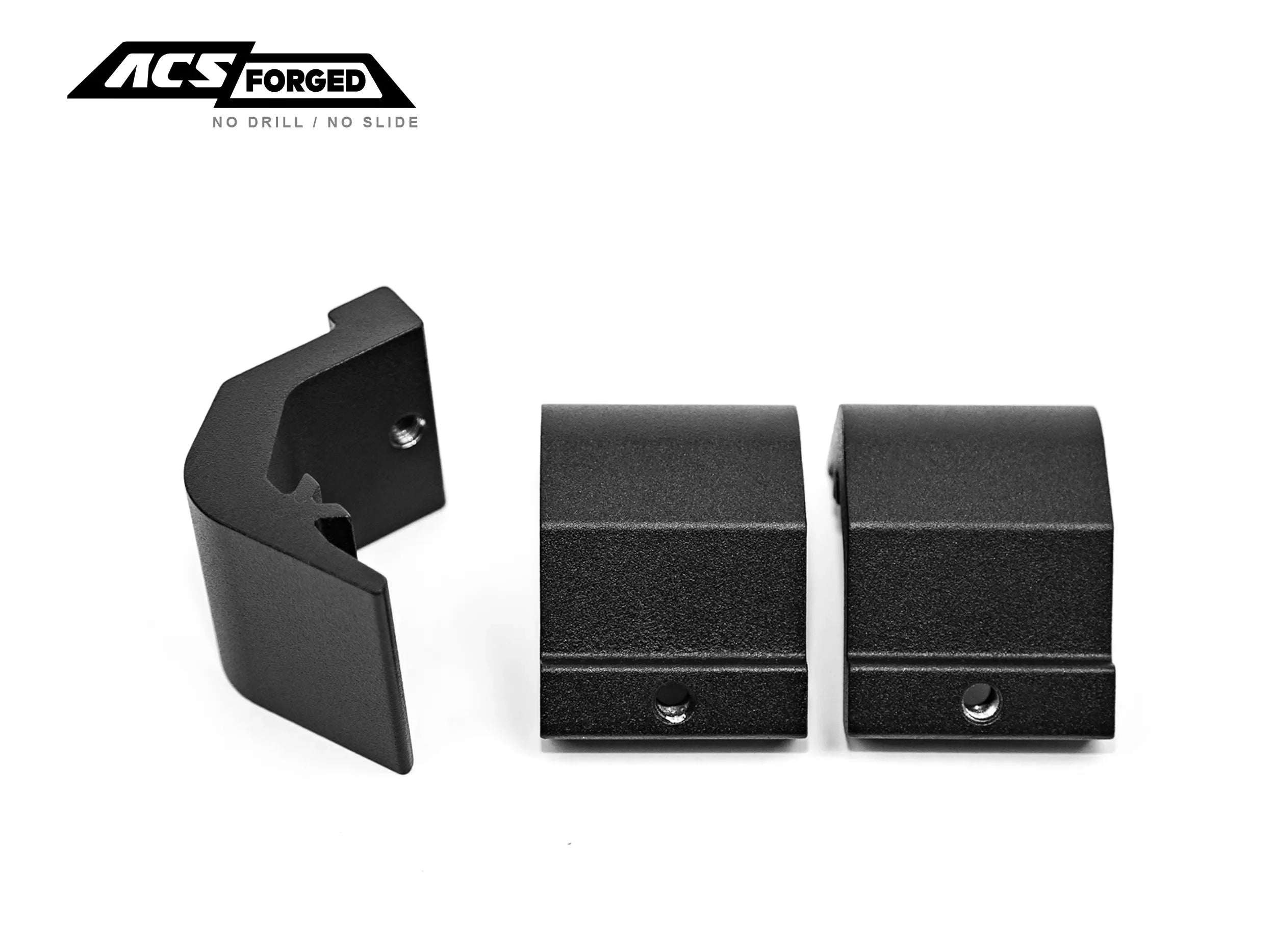 BLACK METAL CLAMPS FOR NO DRILL ACS FORGED BED RACK FOR TOYOTA