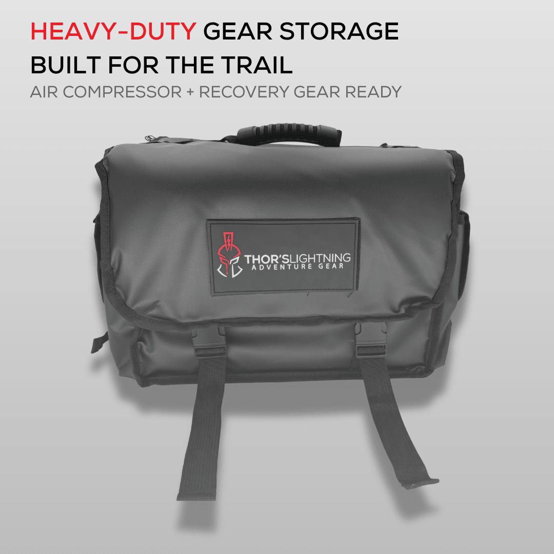 Thor's Lightning Air System storage bag – bag front view with heavy-duty storage text