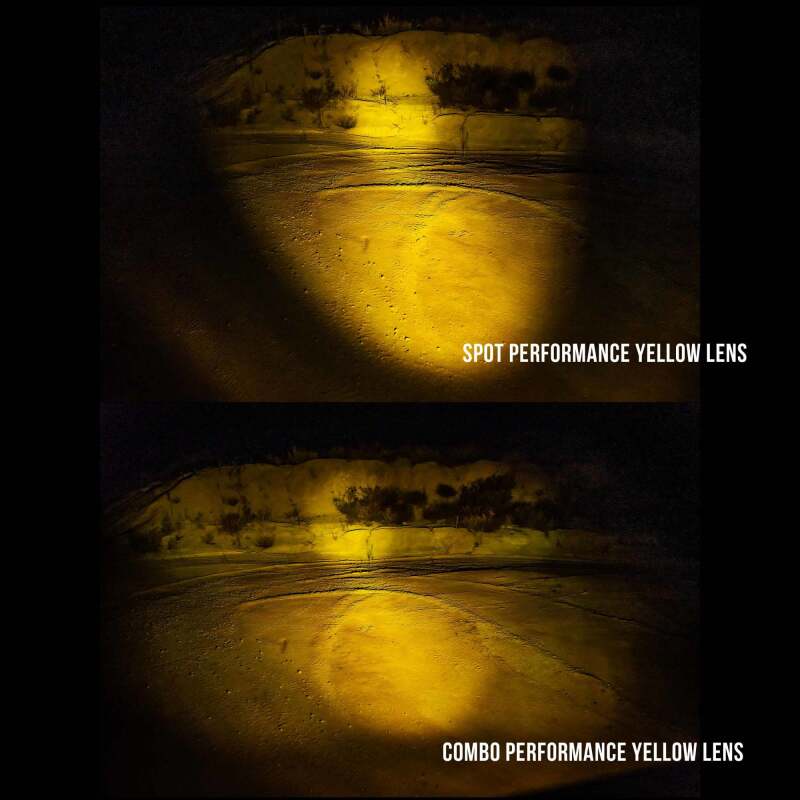 KC HiLiTES FLEX ERA Performance Yellow Spot Beam Lens for LED Light Bars, close-up