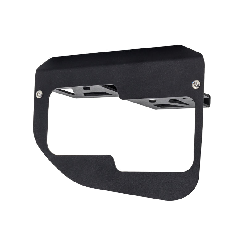 Rigid Super Duty fog kit lights mounted in the front bumper of a Ford truck