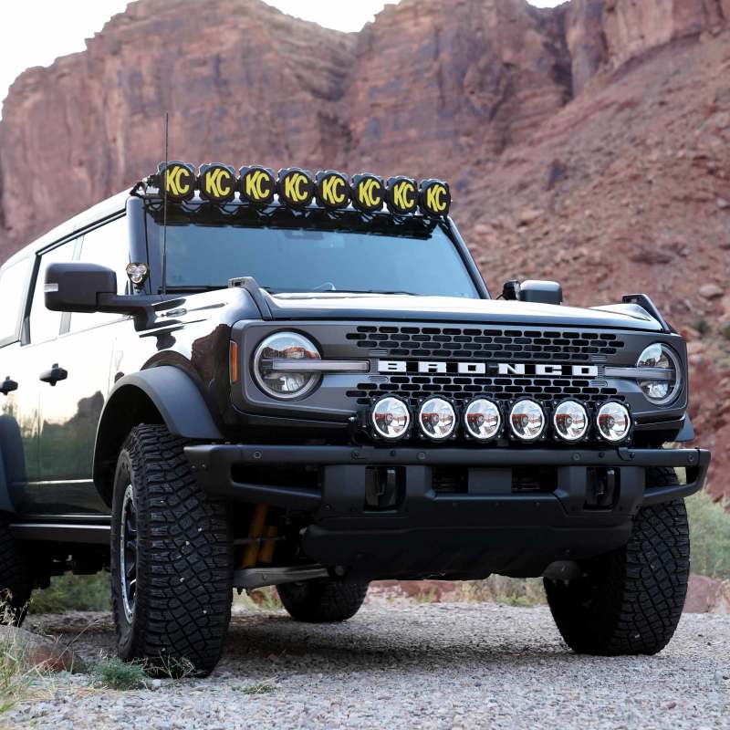 KC HiLiTES Gravity LED Pro6 39in Light Bar Front Bumper Kit, Ford Bronco 2021-2024