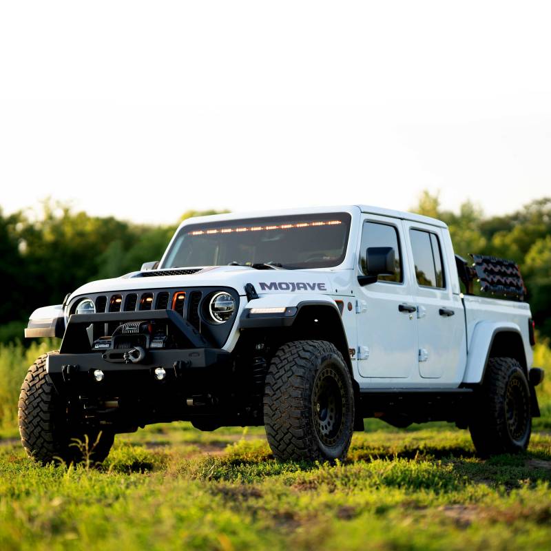 KC HiLiTES FLEX ERA 3 Dual Mode SAE Fog Lights - 2-Light Master Kit for Jeep Wrangler JK/JL & Gladiator JT, shown with included parts