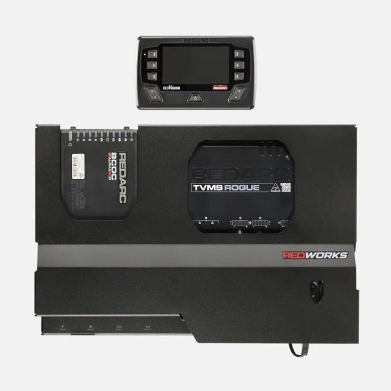 REDARC REDWorks Pioneer50 Power Panel with 50A BCDC Alpha R Charger & TVMS Rogue, view 1