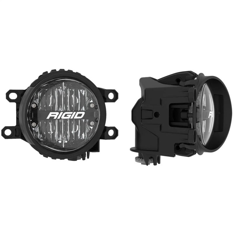 Rigid fog light kit hardware and adjustable brackets using OEM mounting points