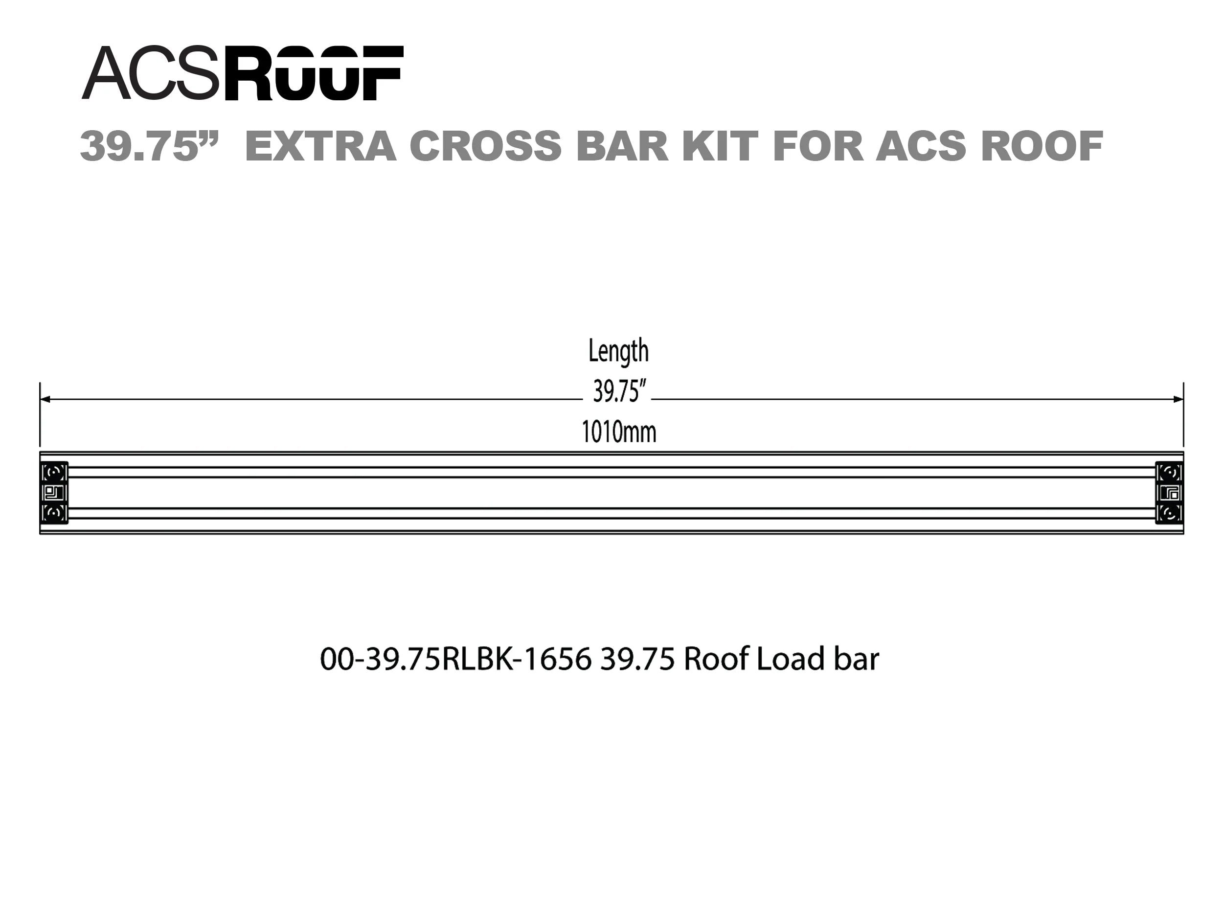 DIAGRAM OF ACS ROOF CROSS BAR AND MEASUREMENTS