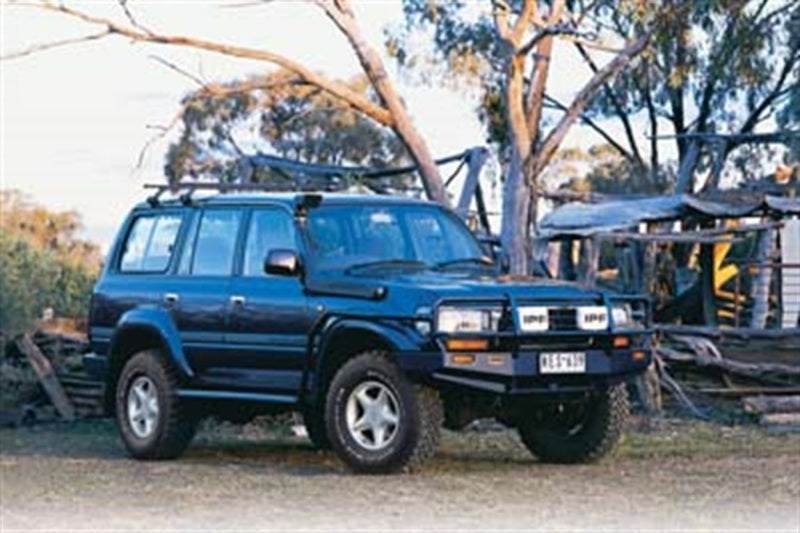 ARB Deluxe winch bumper for Land Cruiser 80 Series — side wing profile