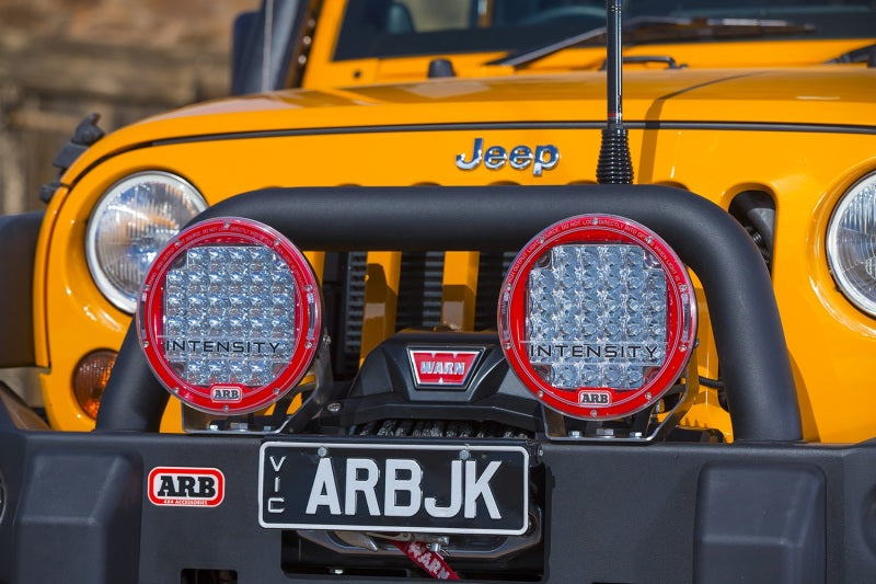 ARB Wrangler JK textured bull bar — recovery point detail