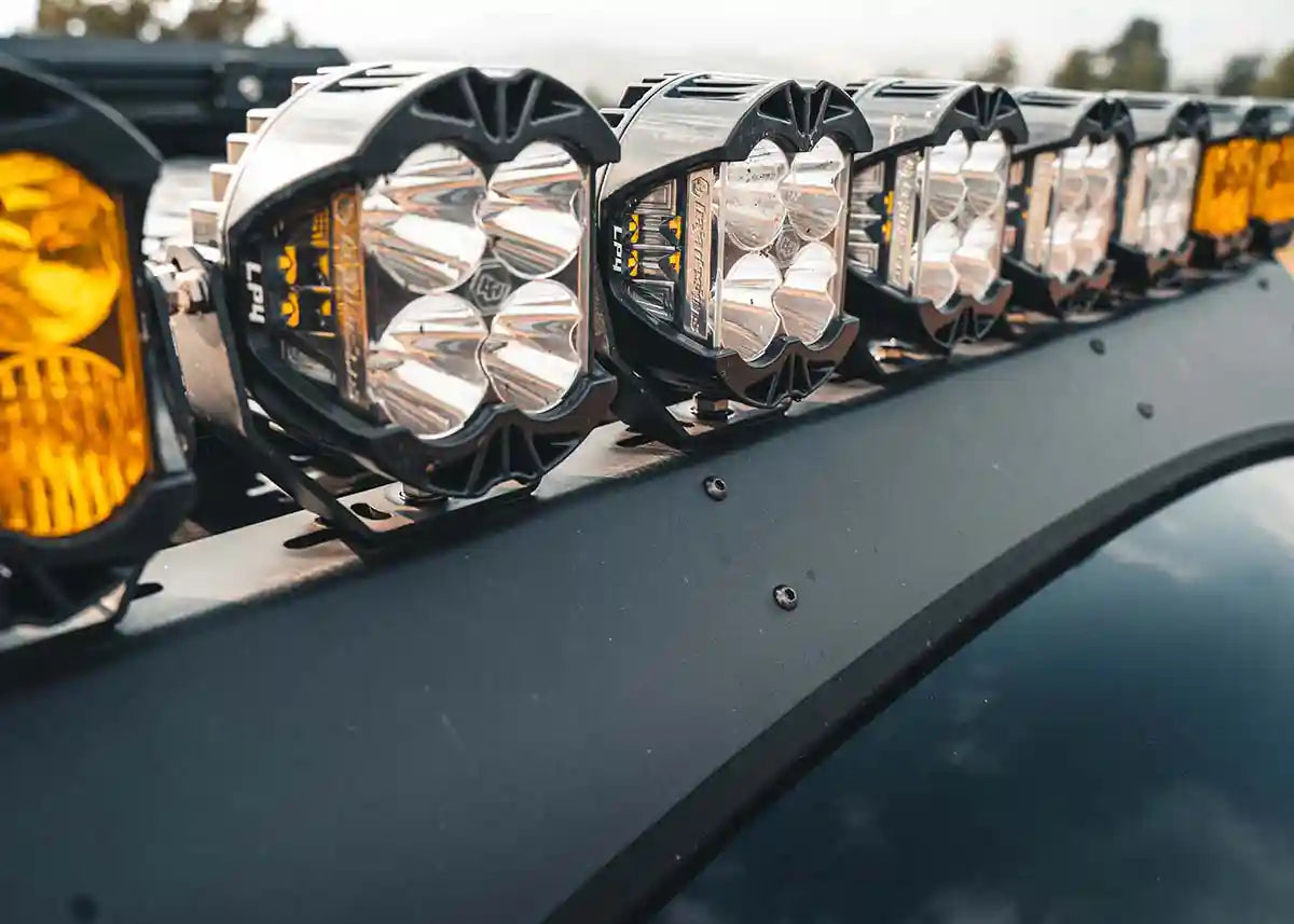 DRIFTR Toyota Tundra roof rack front fairing with light bar mounting cutouts
