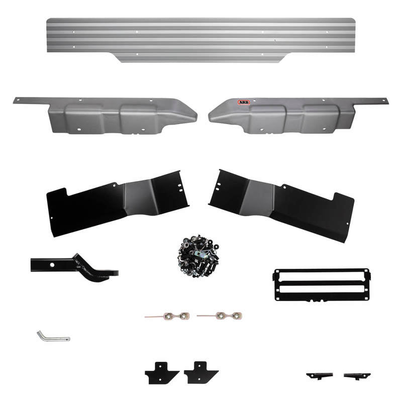 ARB Summit Raw Rear Step Tow Bar — 2015+ Toyota Hilux — rear view