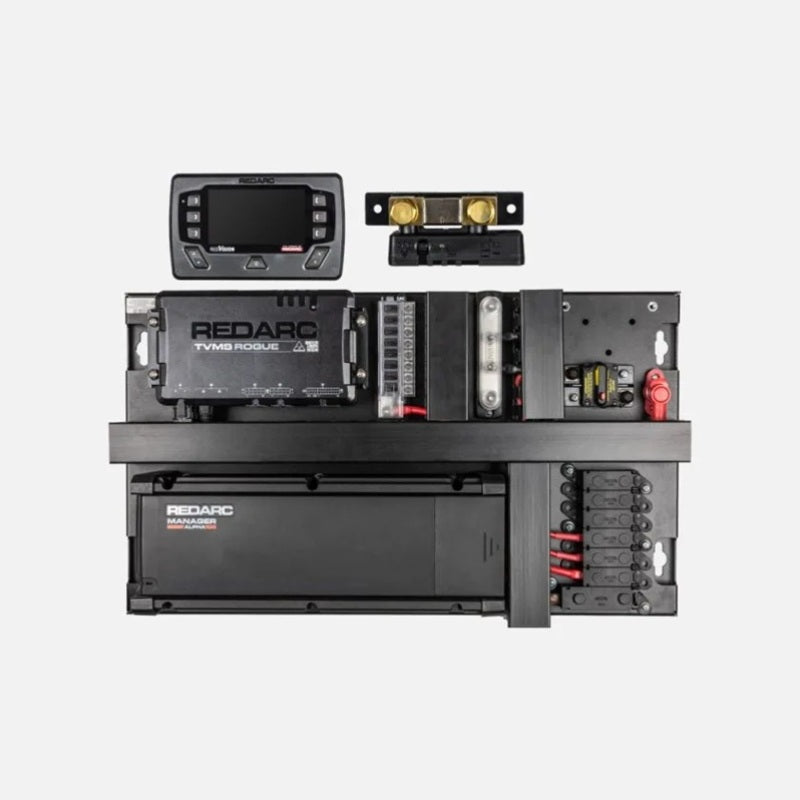 REDARC REDWorks QuickFit100 Power Panel, 100A Alpha/Dual TVMS with RedVision Display, view 1
