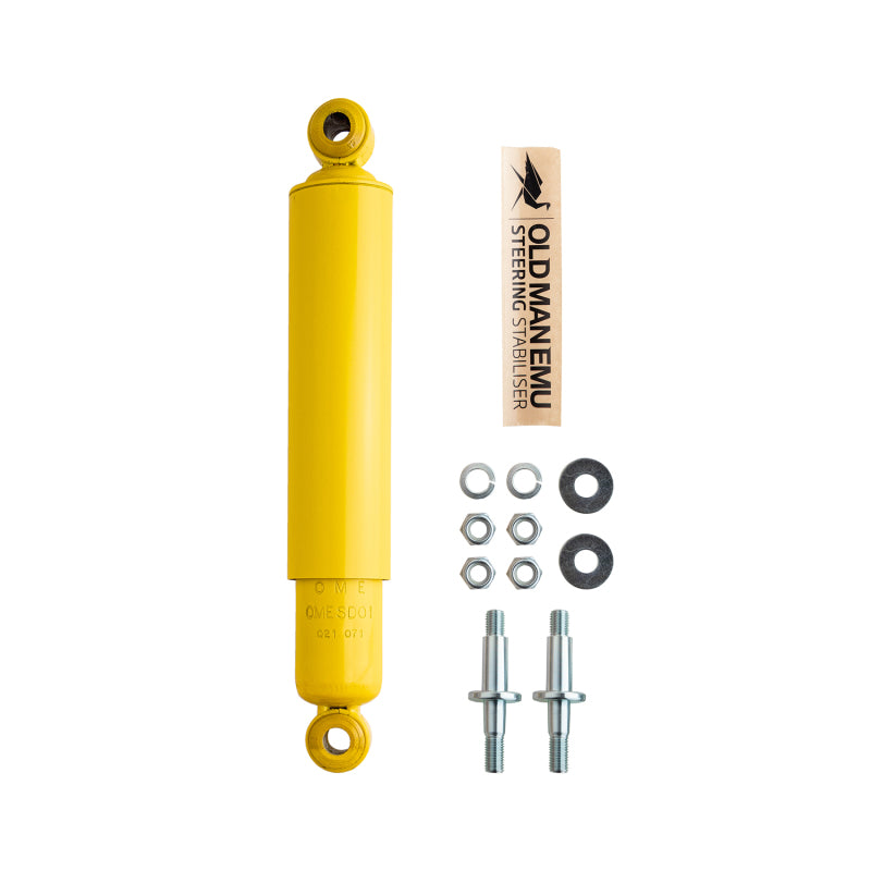 OME steering damper, mounting hardware