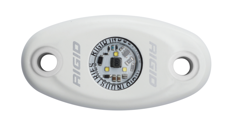 Rigid Industries A-Series cool white high-power LED accessory light, white housing — view 3