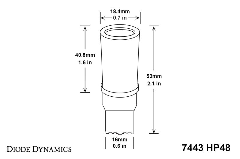 Diode Dynamics 7443 LED Bulb HP48 LED - Amber (Pair)