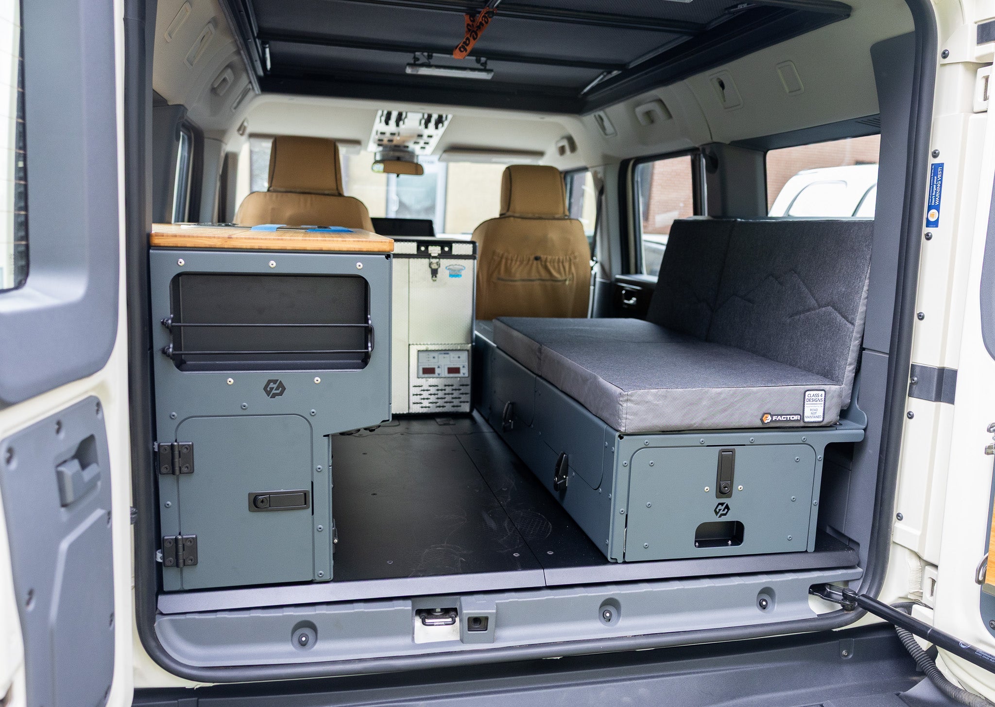 Ineos Grenadier Full Camper Interior Kitchen, Couch Module, & Full Floor