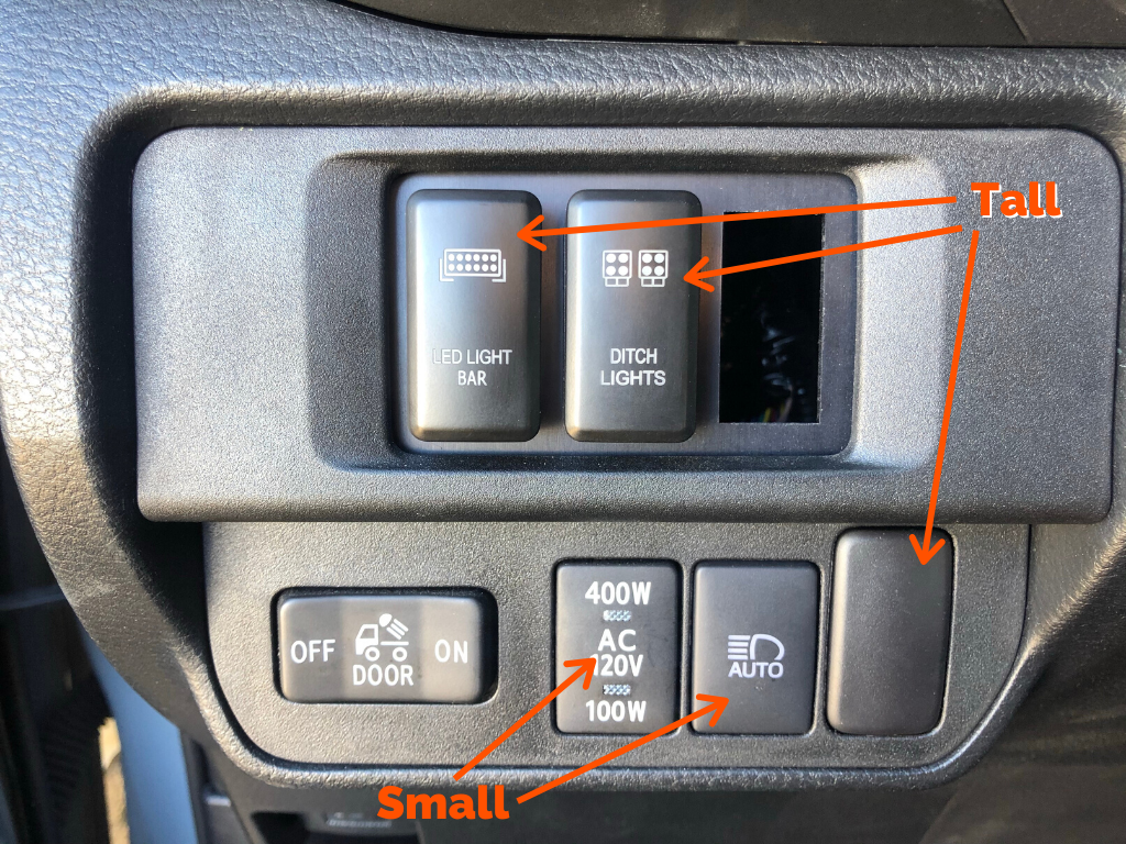Small Style Toyota OEM Style "DITCH LIGHTS" Switch