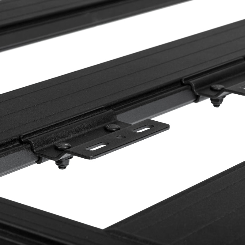 Close-up of ARB BASE Rack wide horizontal bracket and fasteners