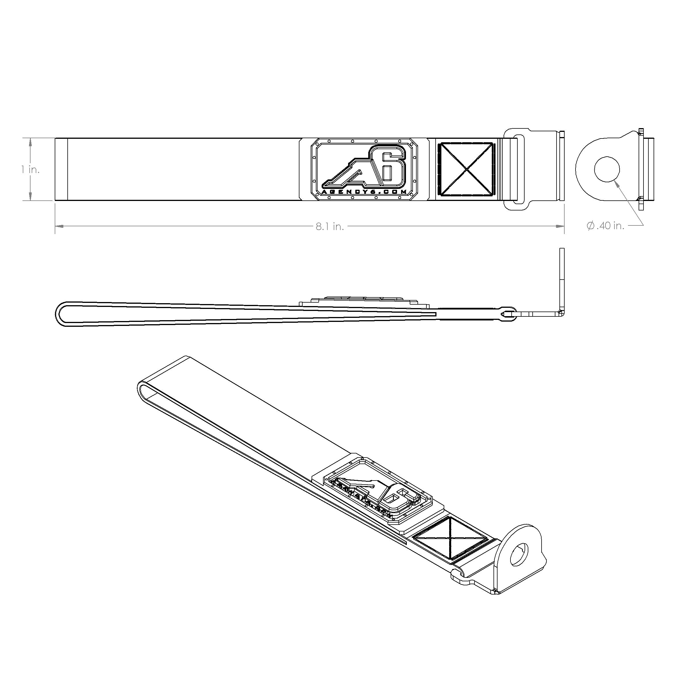 (5TH GEN) Toyota 4Runner Rear Lift Gate Hatch Pull Assist Strap (DIG GREY)