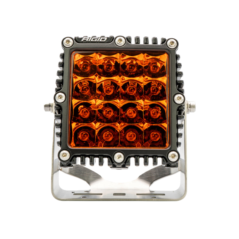 Rigid Industries Q-Series LED spot light with amber PRO lens, front view