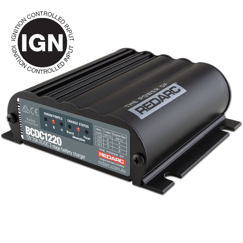 REDARC BCDC1220-IGN In-Vehicle DC-DC Battery Charger - 12V 20A, view 1